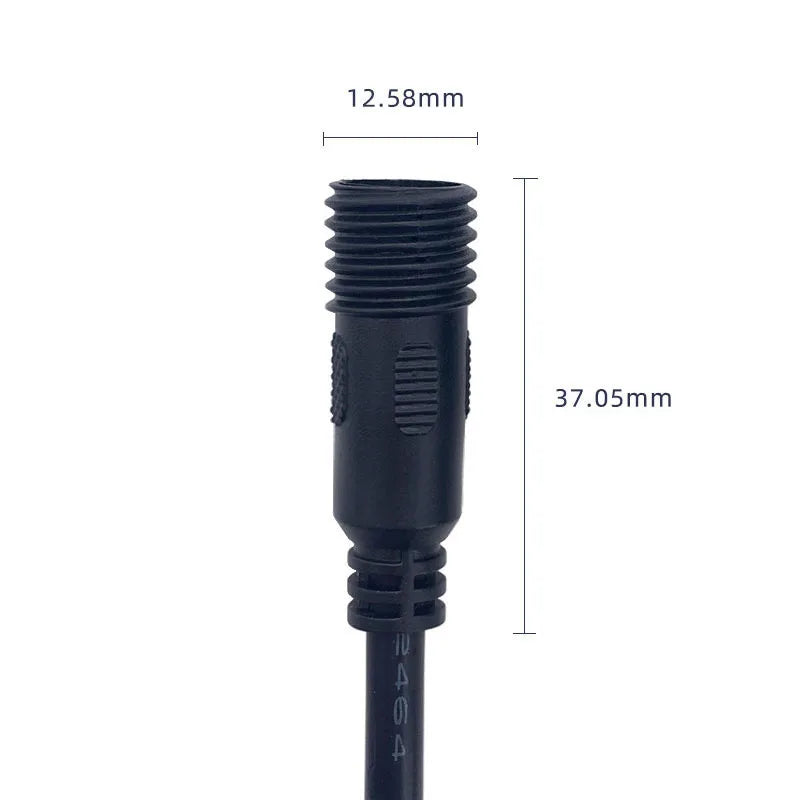 2 Pin Core DC Male and Female Cable Connector 5.5 X 2.1mm IP