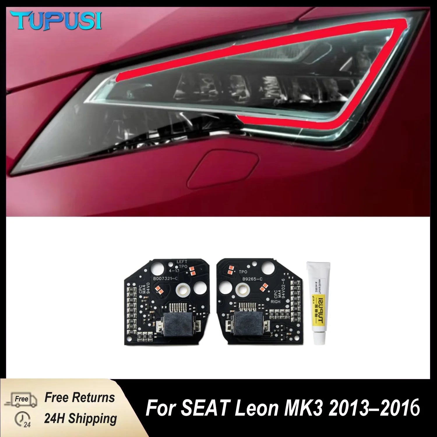 DRL board For Seat Leon MK3 5F Cupra 2013-2017 Daytime Running Lights Board Module 5F0941475 for Seat MK3