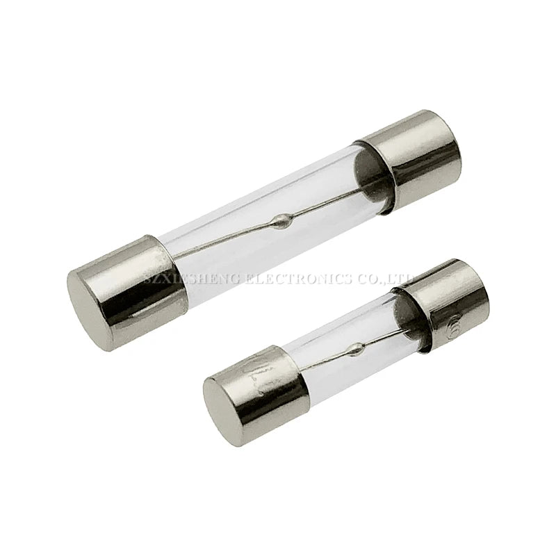 10PCS 5 20/6 30MM Slow-Blow Glass Tube Fuse T0.5A 1A 1.25A 1