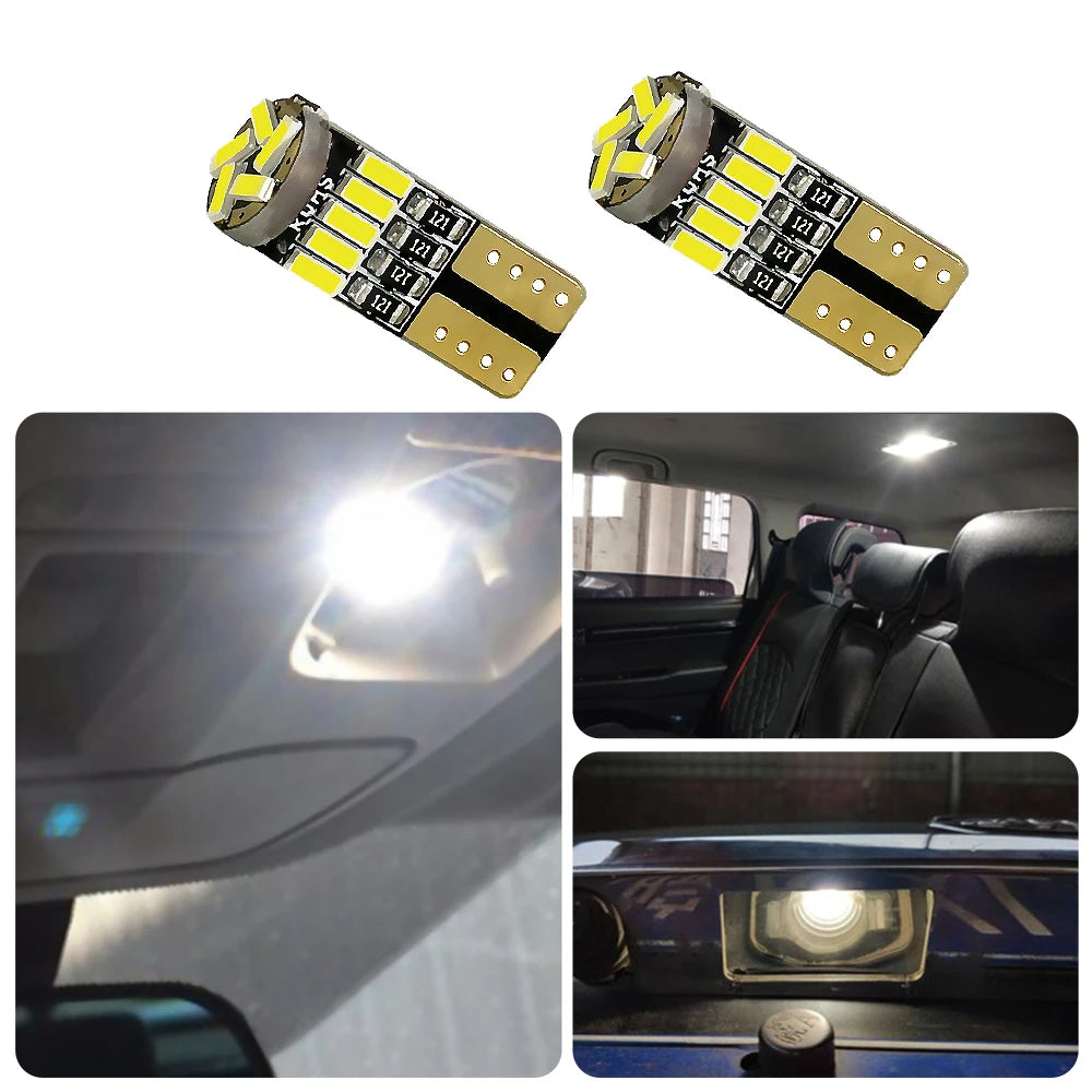 2Pcs W5W WY5W 5W5 192 194 168 LED 15 LED For Car Auto Wedge 