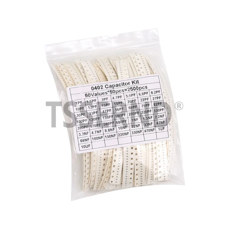 2500pcs 0402 0603 0805 SMD Ceramic Capacitor Assorted Kit 50