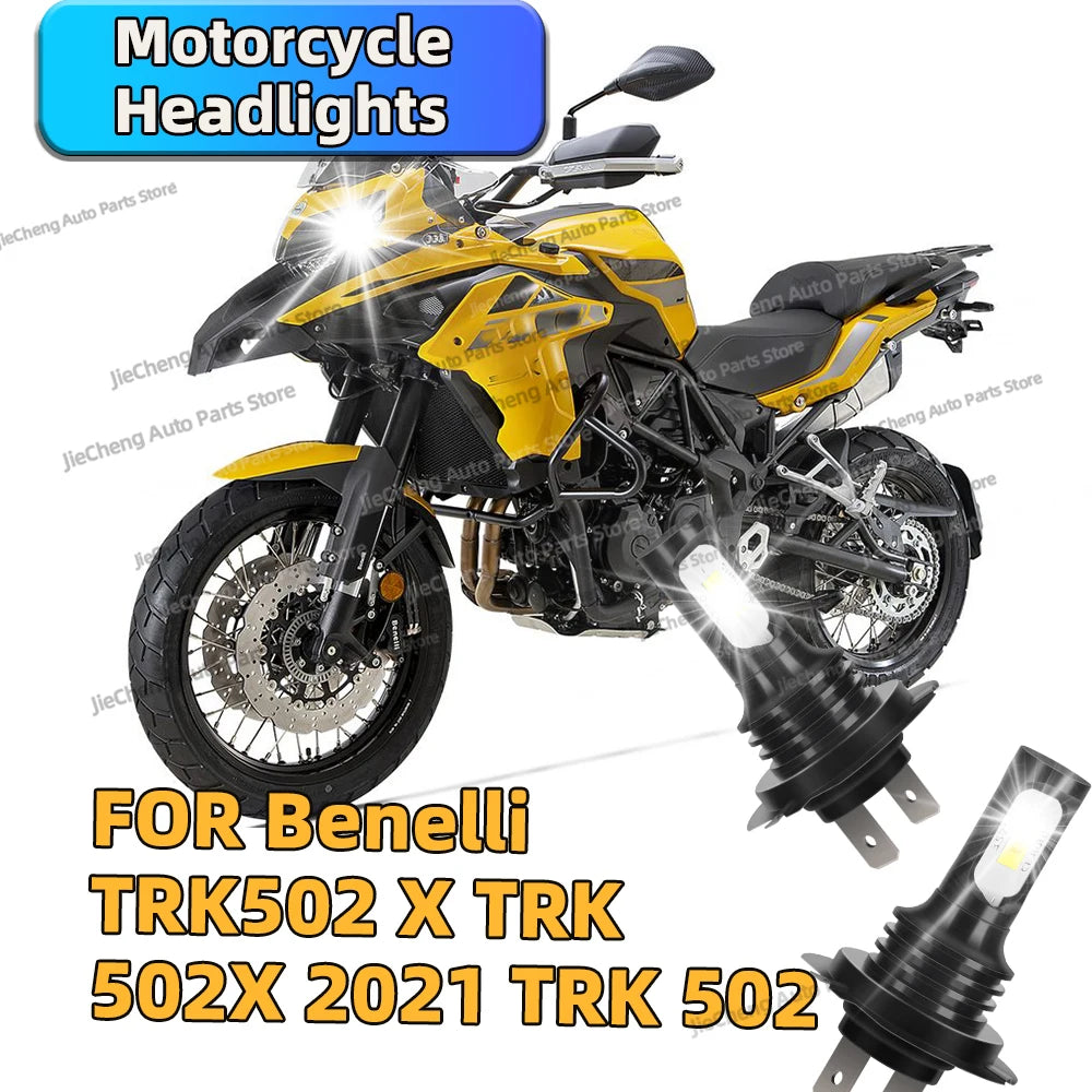 2PCS Motorcycle Lamps 6000k White H7 LED Headlight Moto Fron
