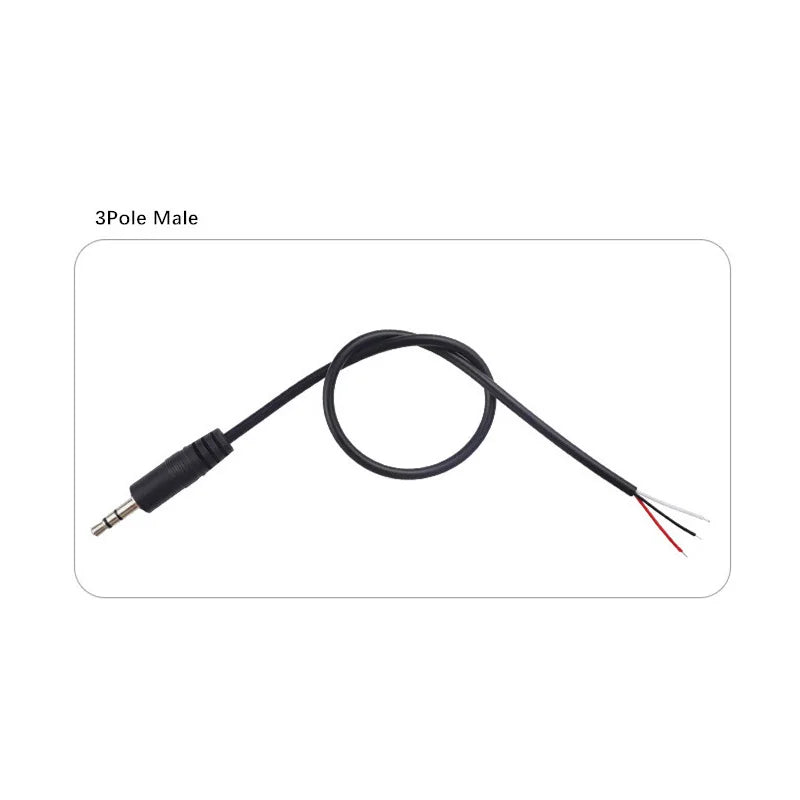 New 3.5mm 3 Pin 4 Pin Core Male Female Aux Connector 0.3M 1M Audio Extension Cable Aux Head Line 3.5mm Stereo DIY Audio Wire D6