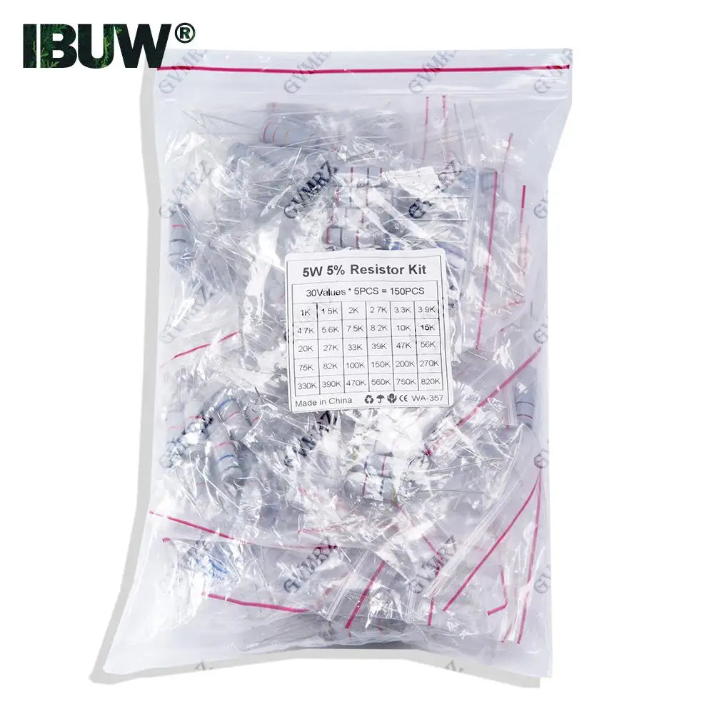 1/2W 1W 2W 3W Resistance 5% Carbon Film Resistor Assortment 