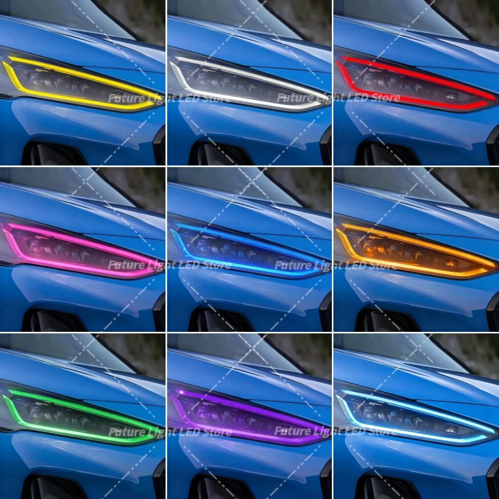 Headlight Daytime Running Light Chips Module Angel Eye Yellow Blue Red DRL LED Boards for Ford MK4