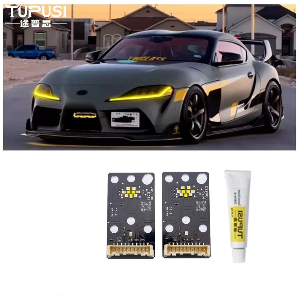 DRL Board For Toyota Supra A90 A91 2019-2024 LED Headlight DRL Modules Daytime Running Lights Chip Angel Eyes