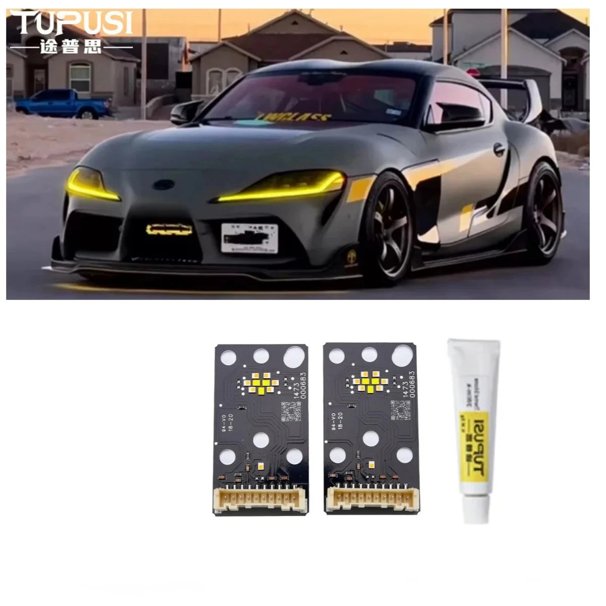 DRL Board For Toyota Supra A90 A91 2019-2024 LED Headlight DRL Modules Daytime Running Lights Chip Angel Eyes