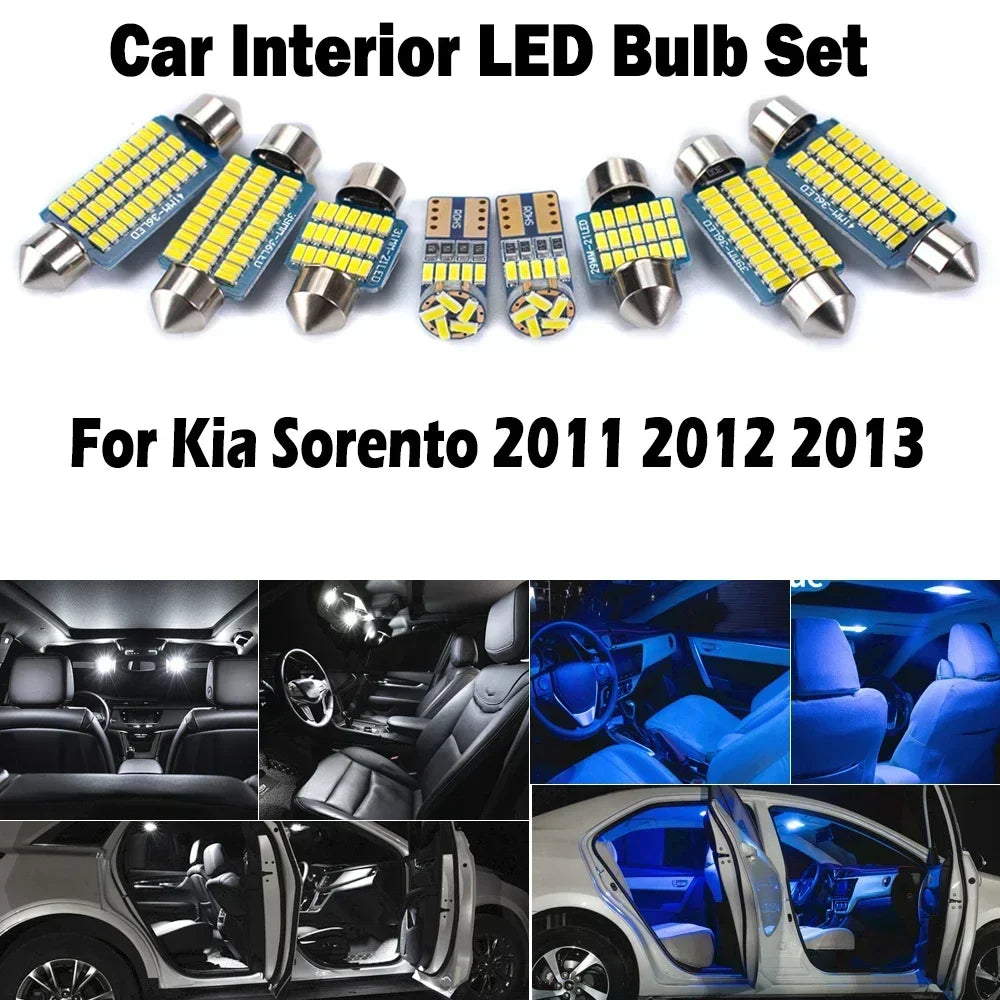 8-Piece LED Interior Light Kit for Kia - Canbus Error-Free Interior Bulbs