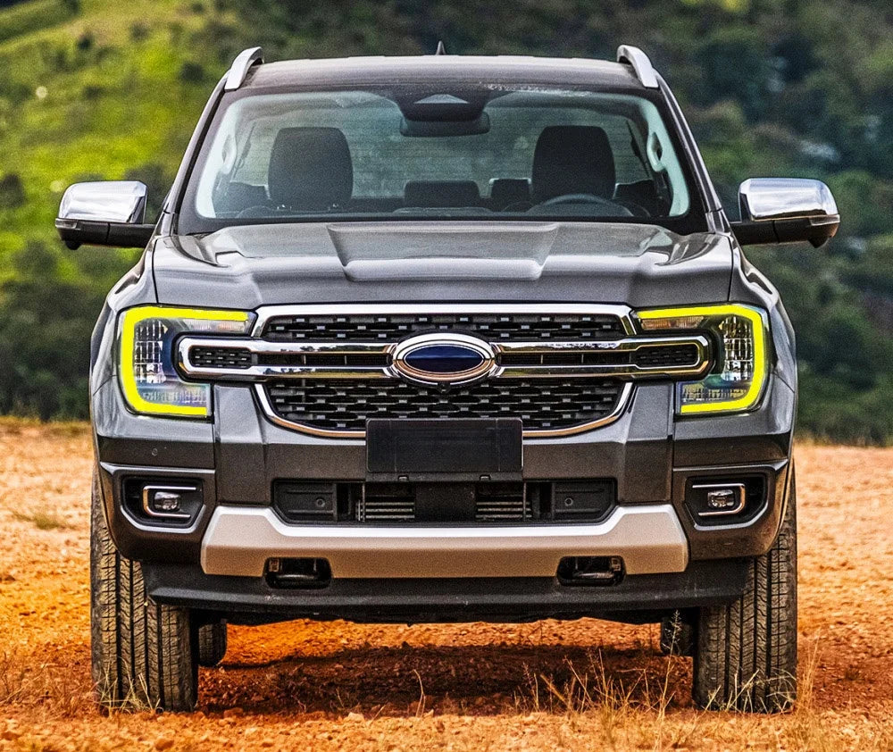 Headlight Angel Eyes Turn Signal DRL LED Boards For Ford Ranger T9 XL XLT 2024-2025 Daytime Running Light