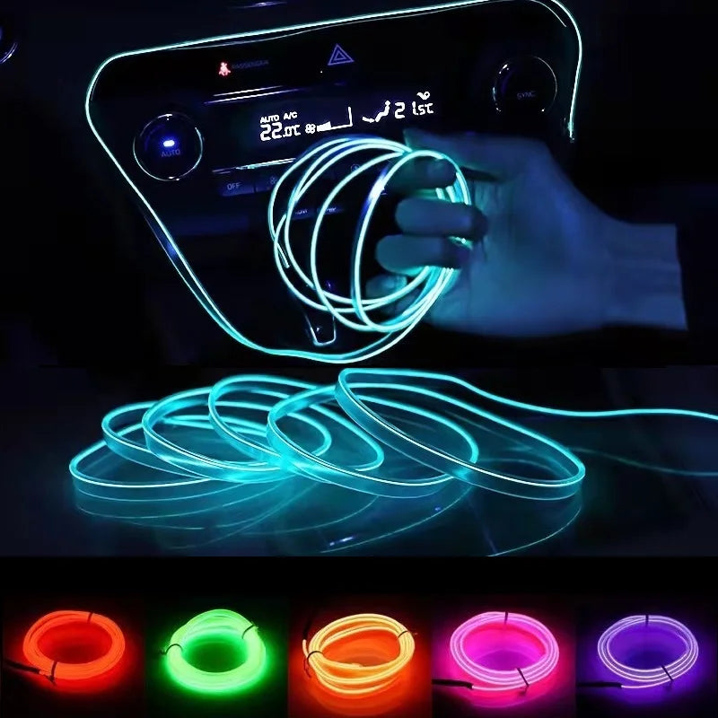 10m/3m/5m Neon LED Car Interior Lighting Strips Auto LED Str
