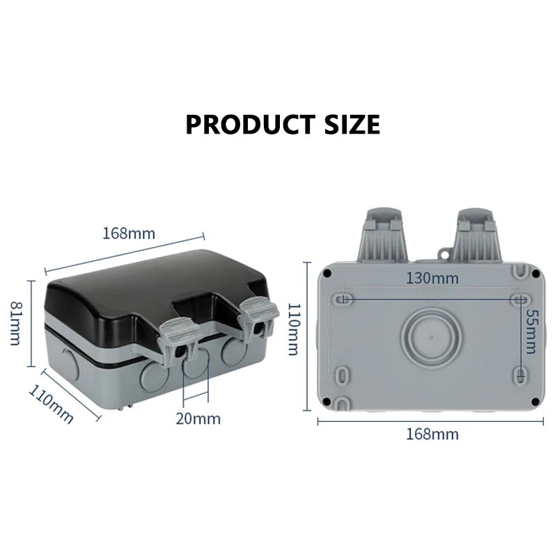 International Universal IP66 USB Wall Outdoor Waterproof Swi