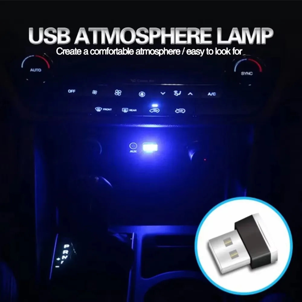 Mini USB LED Car Light - Auto Interior USB Atmosphere Light 