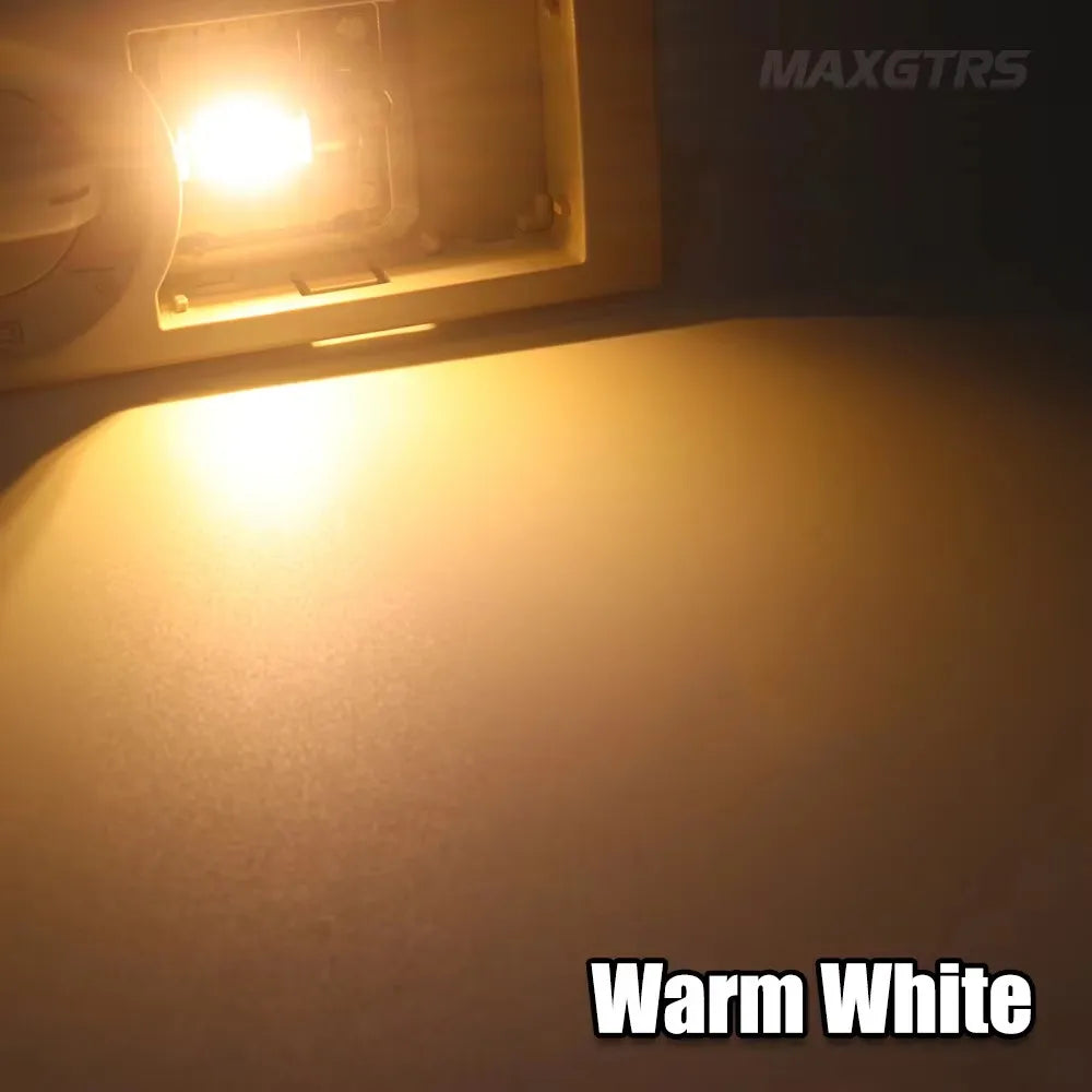 2Pcs MAXGTRS LED C5W C10W 39mm 41mm 42mm LED Festoon Canbus Error Free 6500K White Car Interior Light Reading Dome Trunk Lamp 12