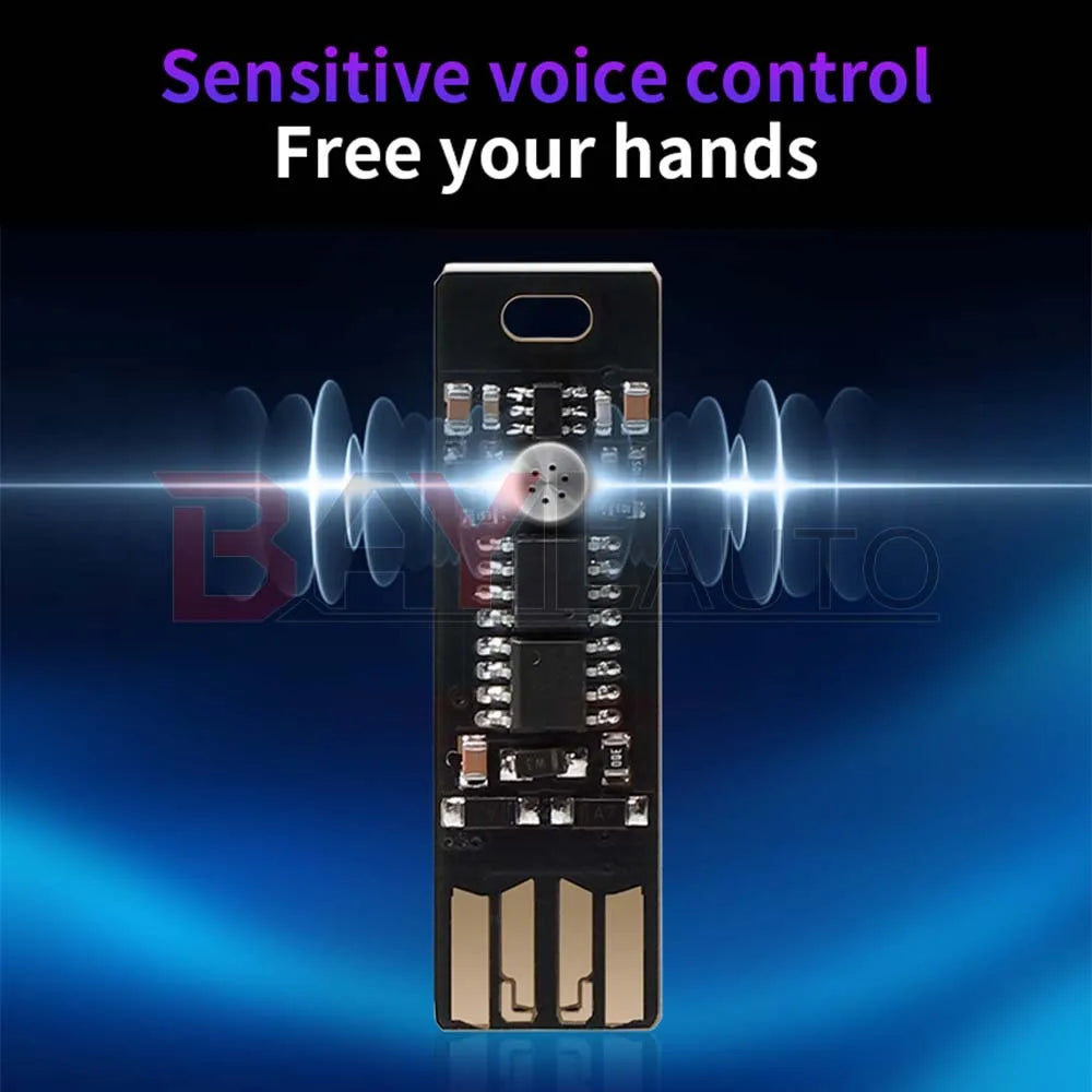 1/2/4Pcs Portable Mini Car Atmosphere Light 5730 USB 6 LED L