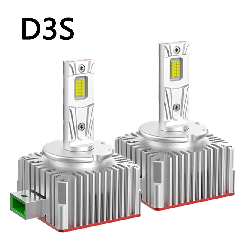 2PCS D5S LED Car Headlights Bulbs Turbo Lights D1S D2S/R D3S D4S/R D8S 45W 12000LM Headlamp 6000K Plug&Play HID Conversion Kit