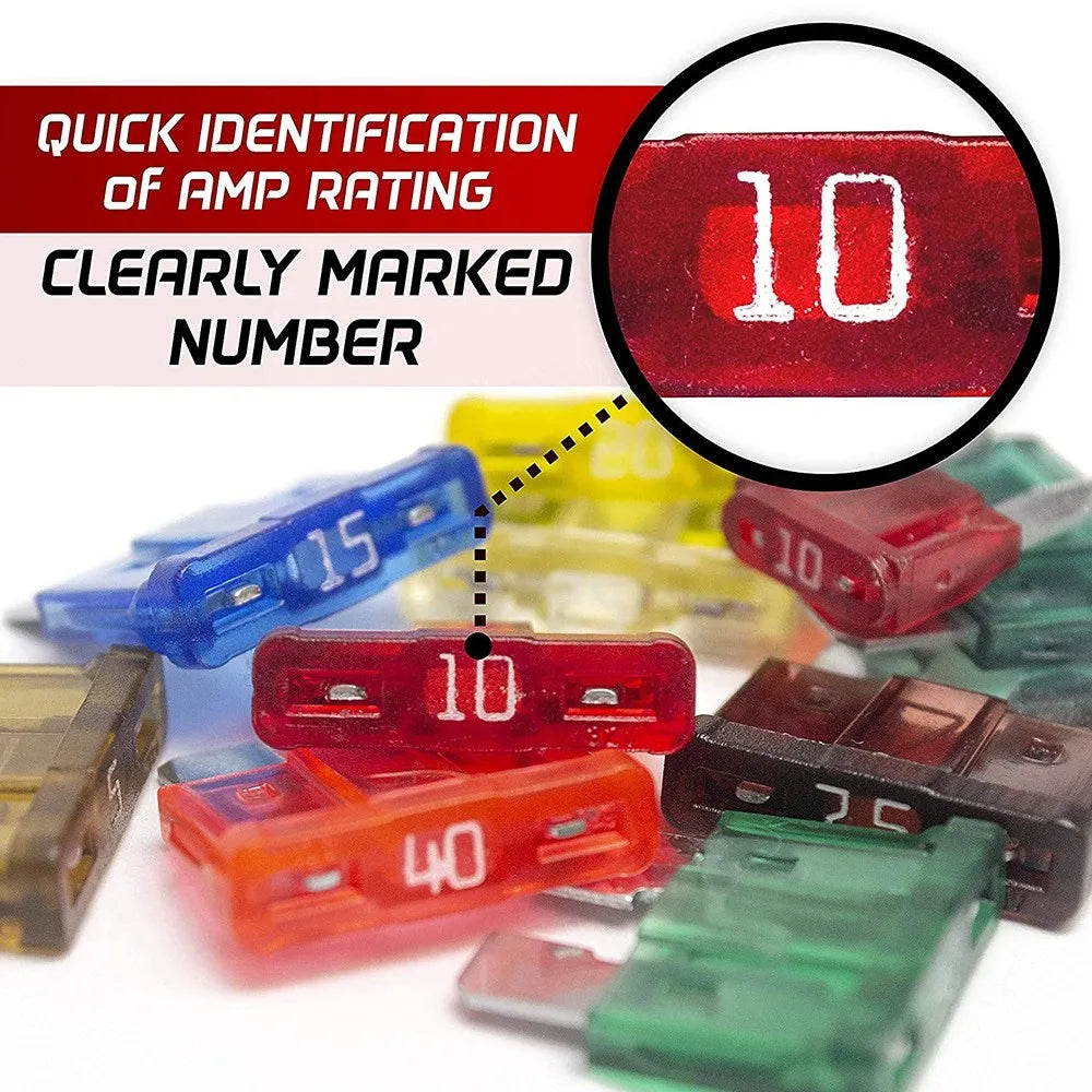 180Pcs Fuse Kit Car Fuses Assortment Kit Blade Automotive Fu