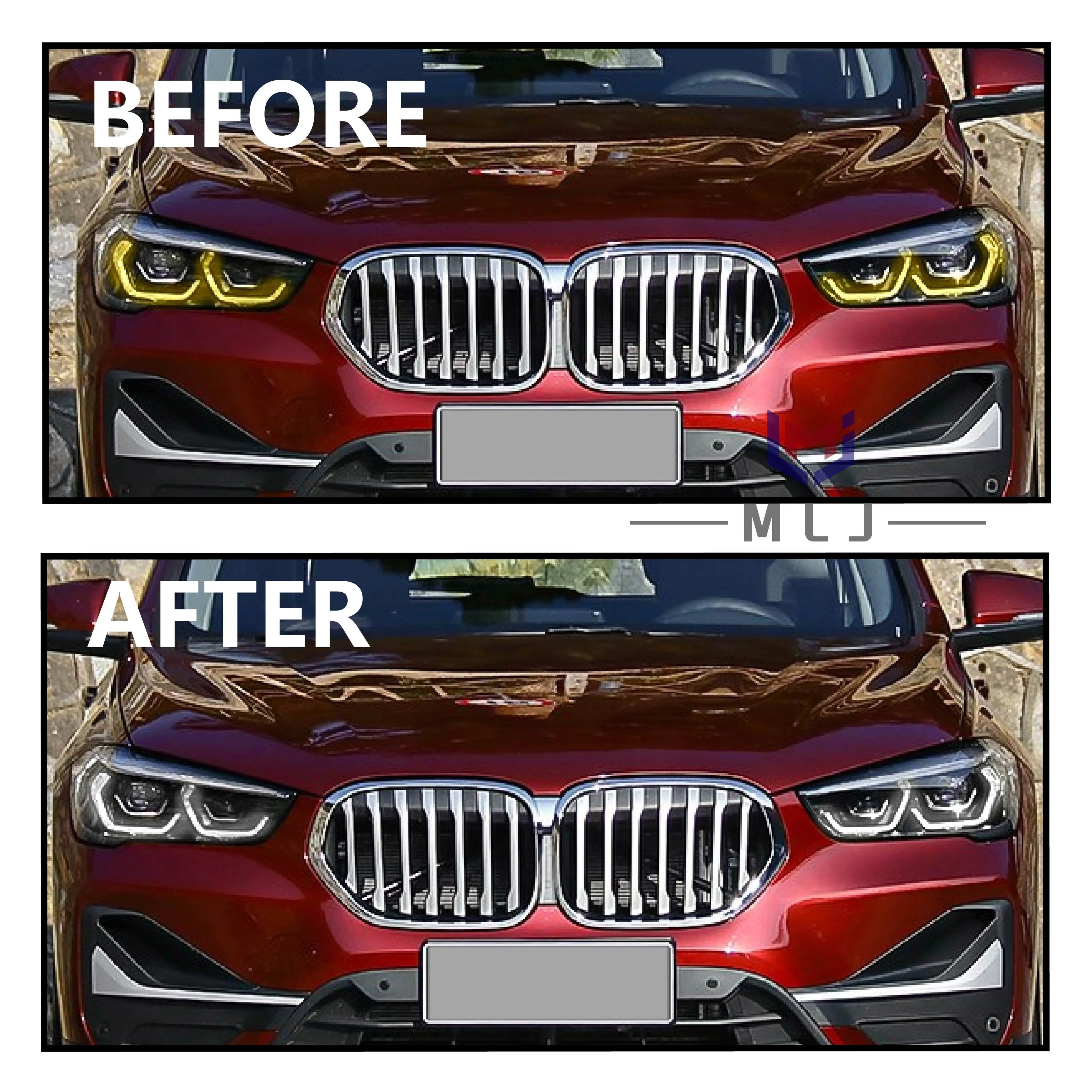DRL Strip Light Guide Plate Tube White LED Angel Eye Board For BMW X1 F49 2020-2023 Daytime Running Light