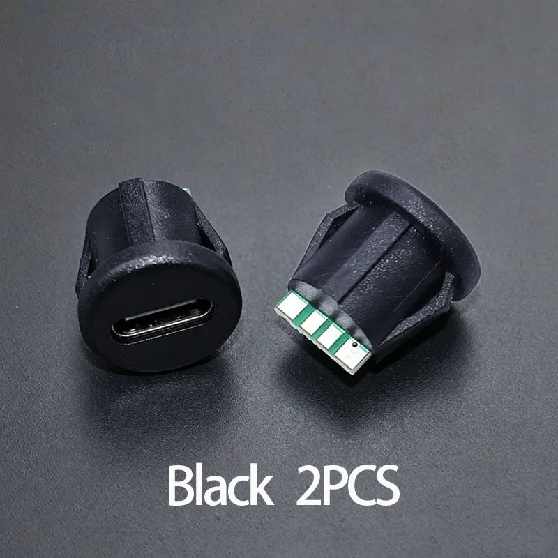 Type-C Female Socket 6 Pin Waterproof Connector USB-C Charger Interface Plug Charging Jack Welding Wire Port Power Socket
