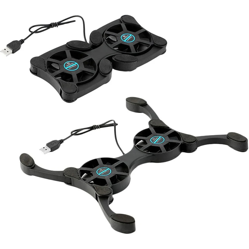 USB Mini Laptop Fan Stand Notebook Foldable Folding Fan Cool