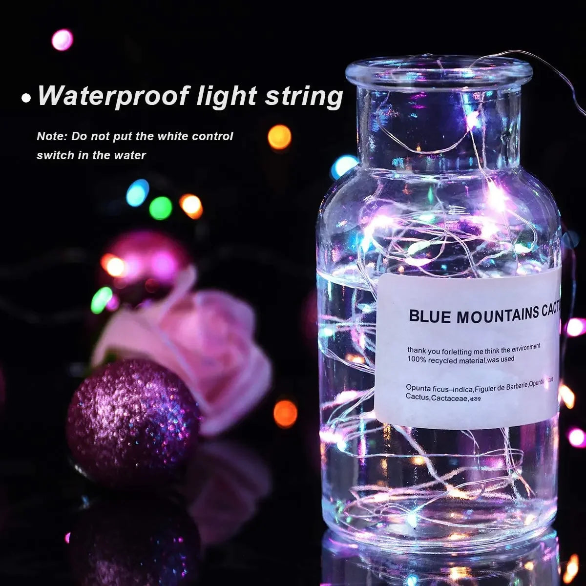 20PCS Mini LED String Lights 2m 20LED Waterproof Fairy Light