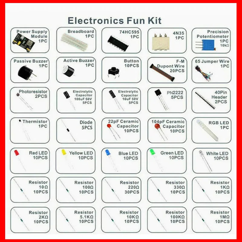 Electronic Components Electrolytic Capacitor Resistor led 83
