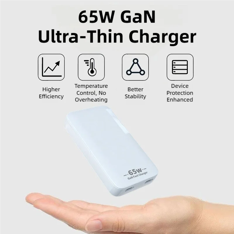 TINSOL PD 65W Ultra-thin Gallium Nitride Charger US/EU/KR/UK