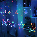 3.5m 138 LED Icicle Star Fairy Lights String Lantern Wreath 