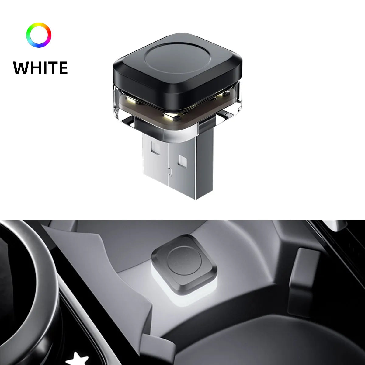 1pcs Mini USB LED Car Light Decoration Atmosphere Lights Universal Emergency Lighting Decorative Ambient Lamp for PC Flat Car