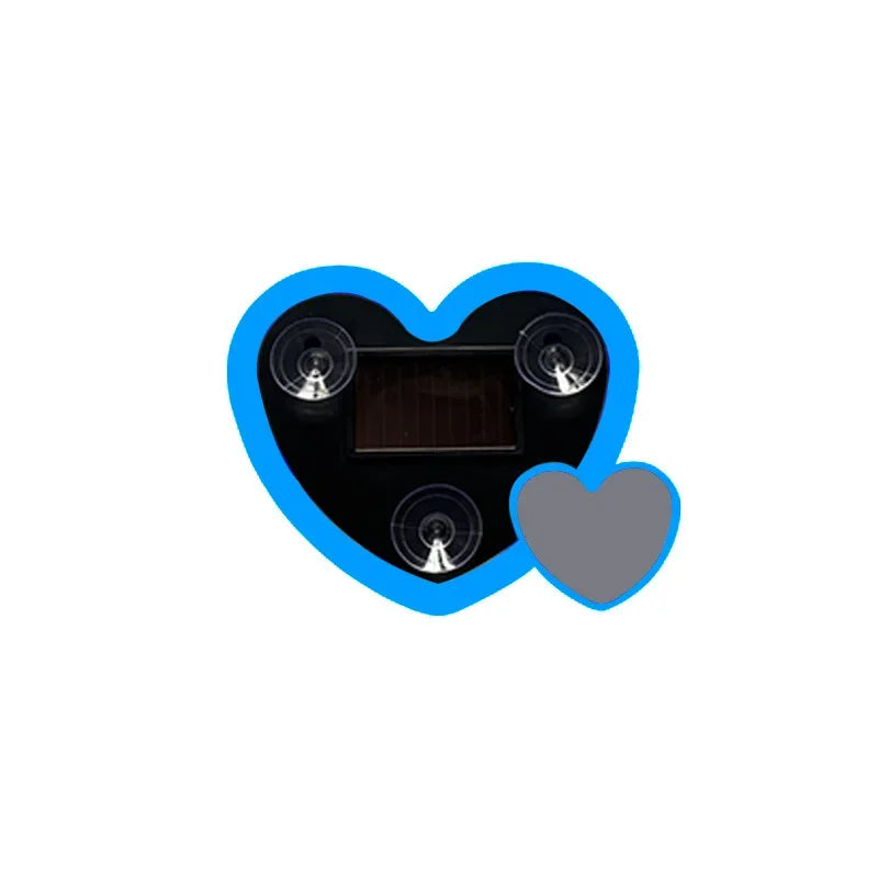 Solar Powered Car Neon Light Wireless Cute Heart Shaped Led 