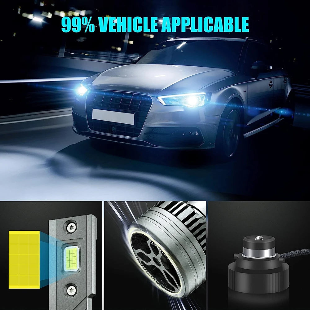 D2S LED Bulb 6000K 35W High Low Beam D1S D3S D4S Xenon Repla