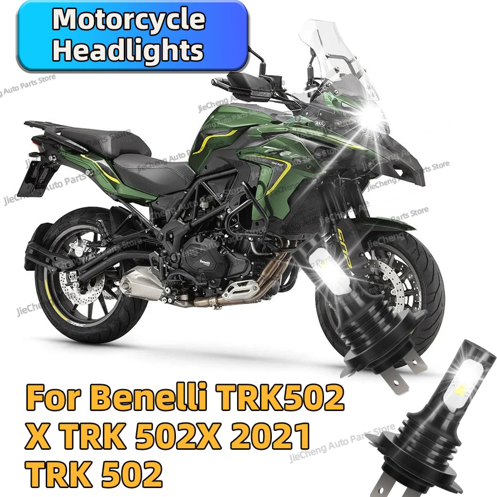 2PCS Motorcycle Lamps 6000k White H7 LED Headlight Moto Fron
