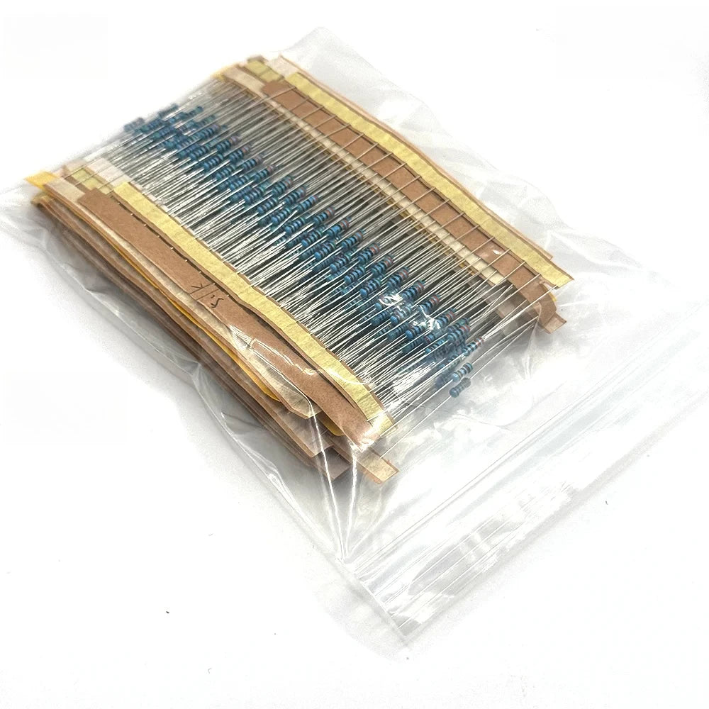 Metal Film 1 4W Film Resistor 300 600Pcs 4W Metal 10R 1M Resistance 1 0 25W Resistor Kit 1M Resistance Assorted Kit 30 Values As
