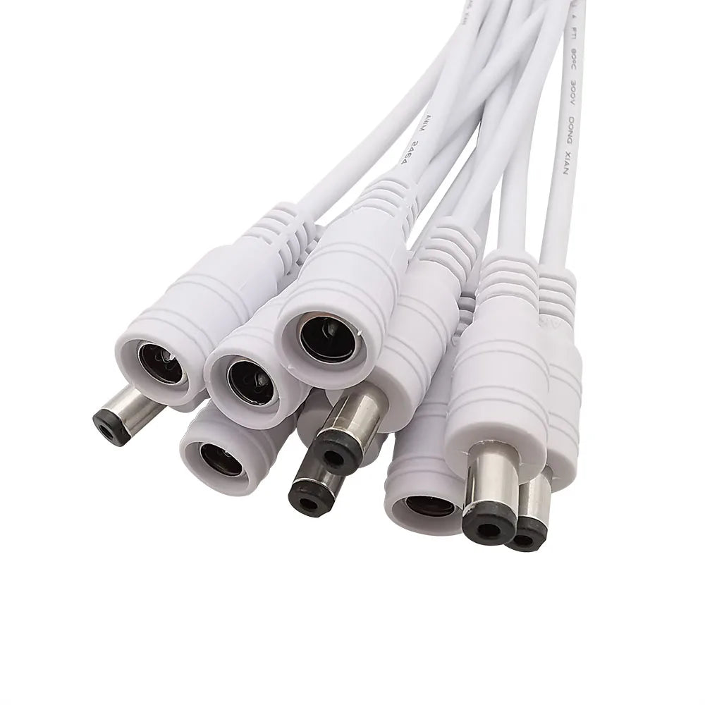 White 5.5x2.1mm 12V DC Power Supply Adapter DC 5.5 2.1mm Mal