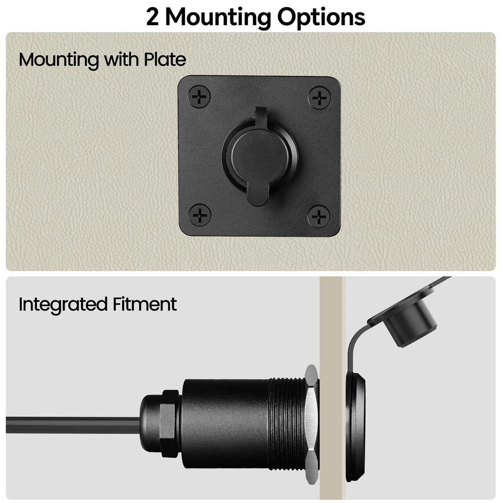 Waterproof Wall Socket Passthrough for Starlink Mini DC 5.5 