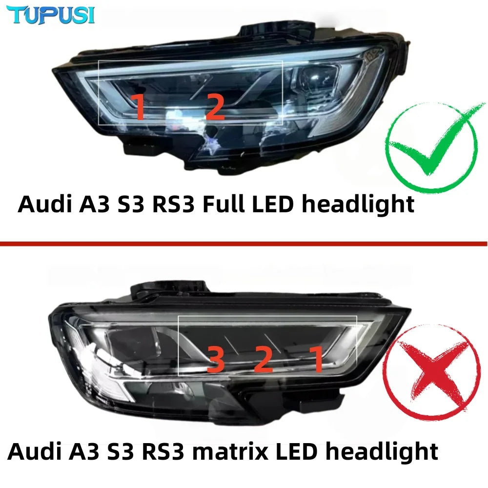 DRL LED Board For AUDI A3 RS3 S3 2017-2020 LED Daytime Running Lights Headlight LED Light Turning 8V0998473A