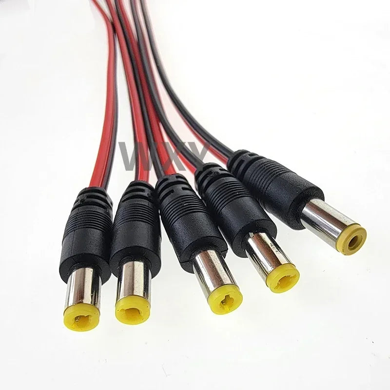 5pcs 10pcs 5.5x2.1 MM Male Female Plug 12V DC Power Pigtail Cable Jack for CCTV Camera Connector Tail Extension 24V DC Wire