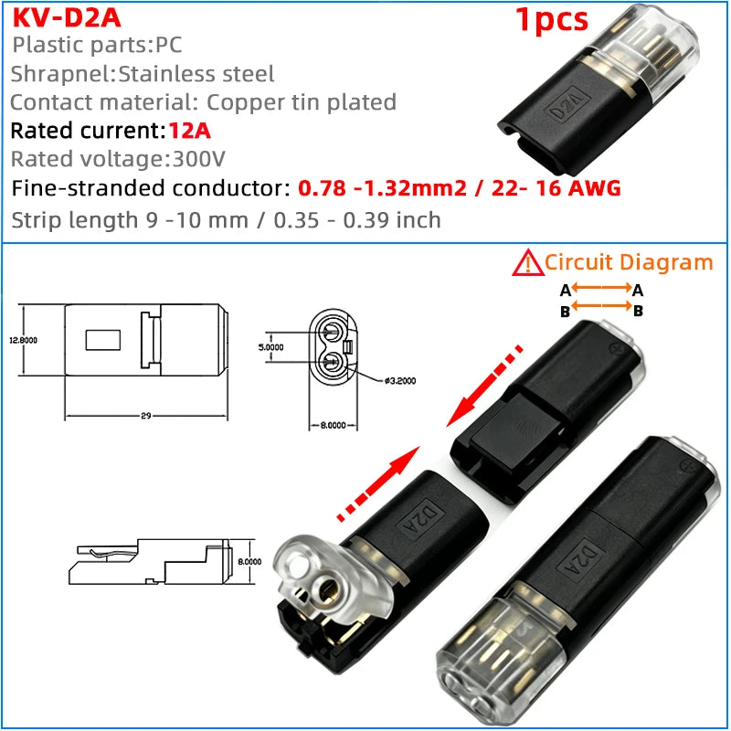 T-Type Quick Wire Connection LED Solder-Free Wire Connector Piercing Style Parallel Line Distributor No Wire Cutting Required