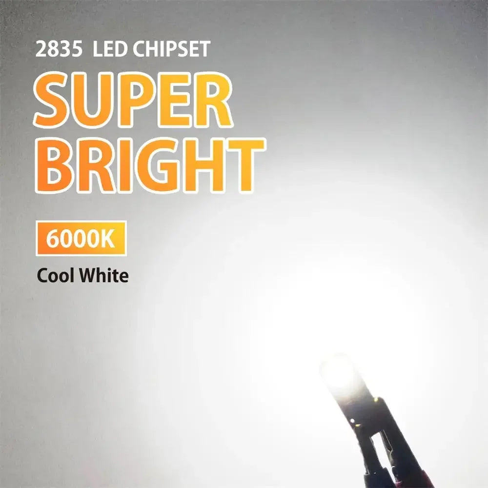 10/2Pcs T10 W5W LED Canbus No Error 194 168 501 Bulb 5W5 Car