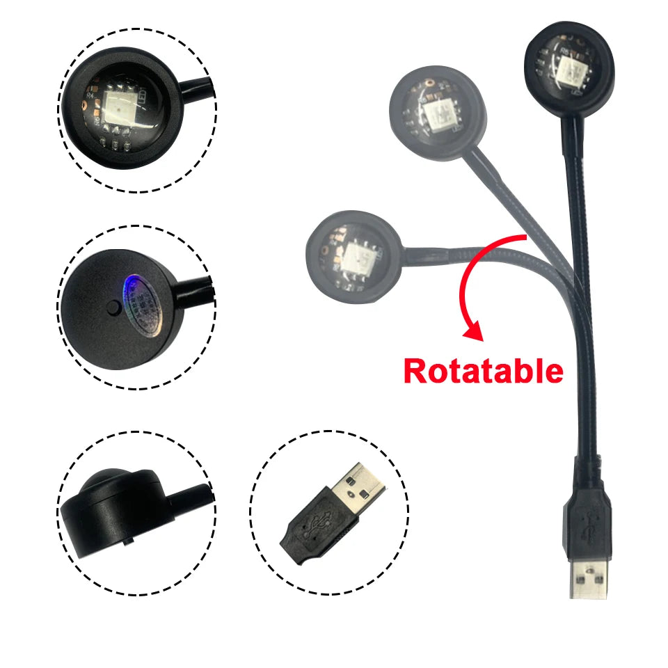 LED Sunset Lamp Nightlights USB Projector Birthday Party Dec