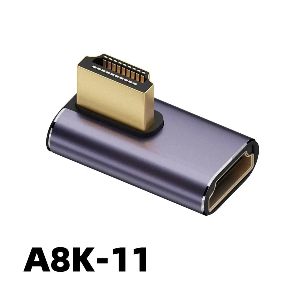 360 Degree Angled U-shaped L Converter Mini HDMI Male to HDMI-compatible 2.1V Female Extension 4K 5K 3D UHD 8K 60Hz Adapter
