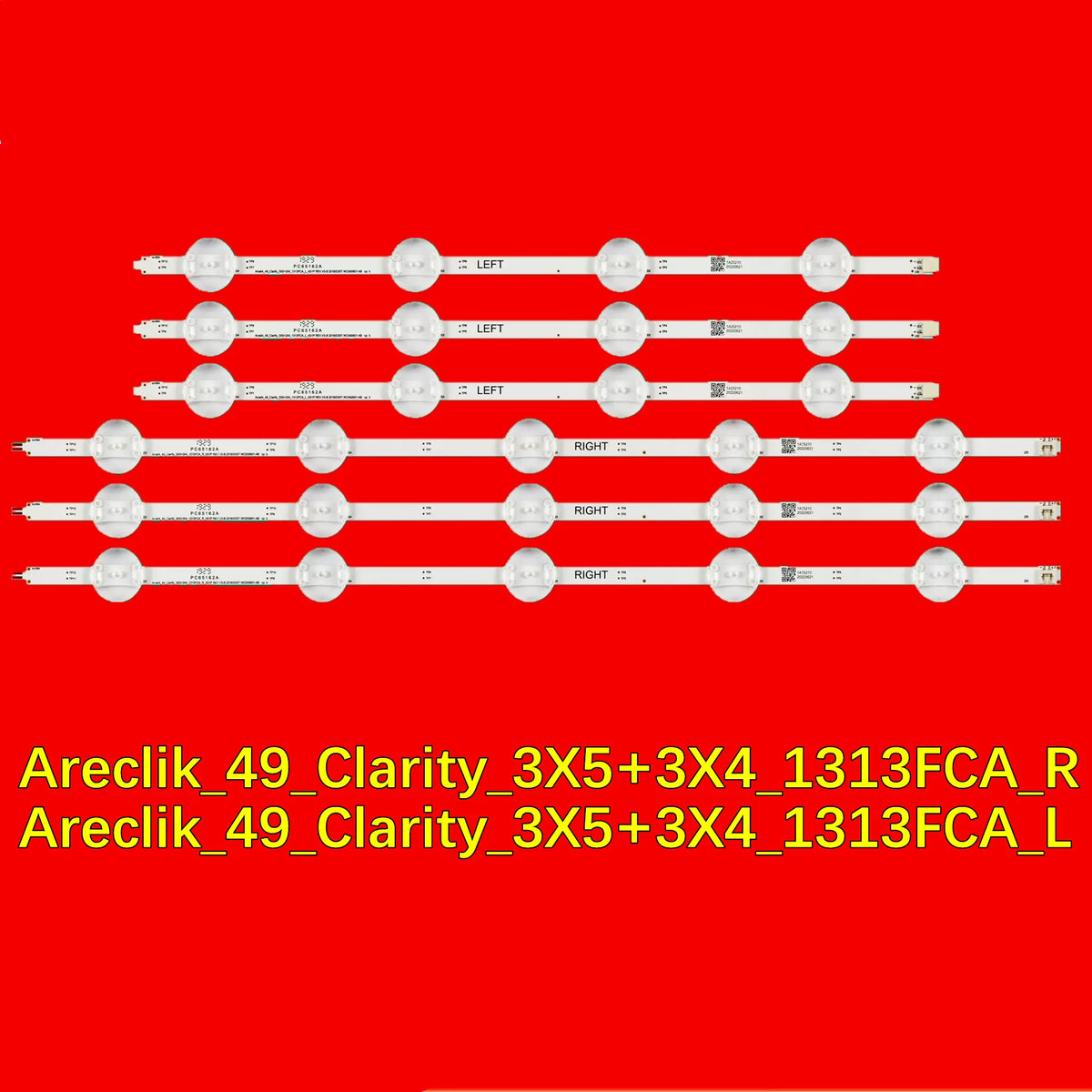 LED TV Backlight Strip for 49VLX7020 WCK60601-AB 49_Clarity_3X5+3X4_1313FCA_R L_4S1P - Replacement TV
