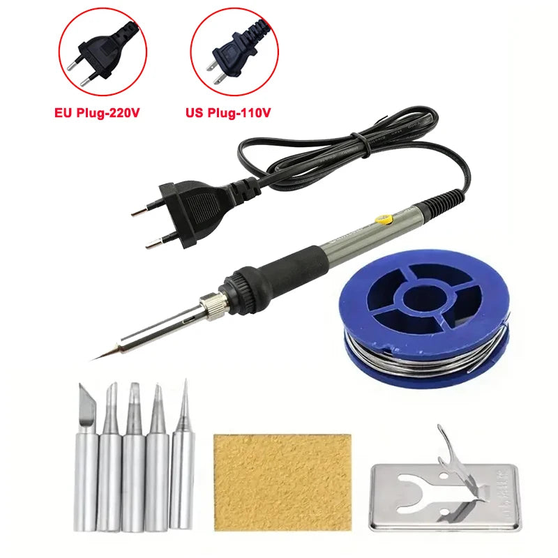 60W Adjustable Temperature Electric Soldering Iron EU 220V /