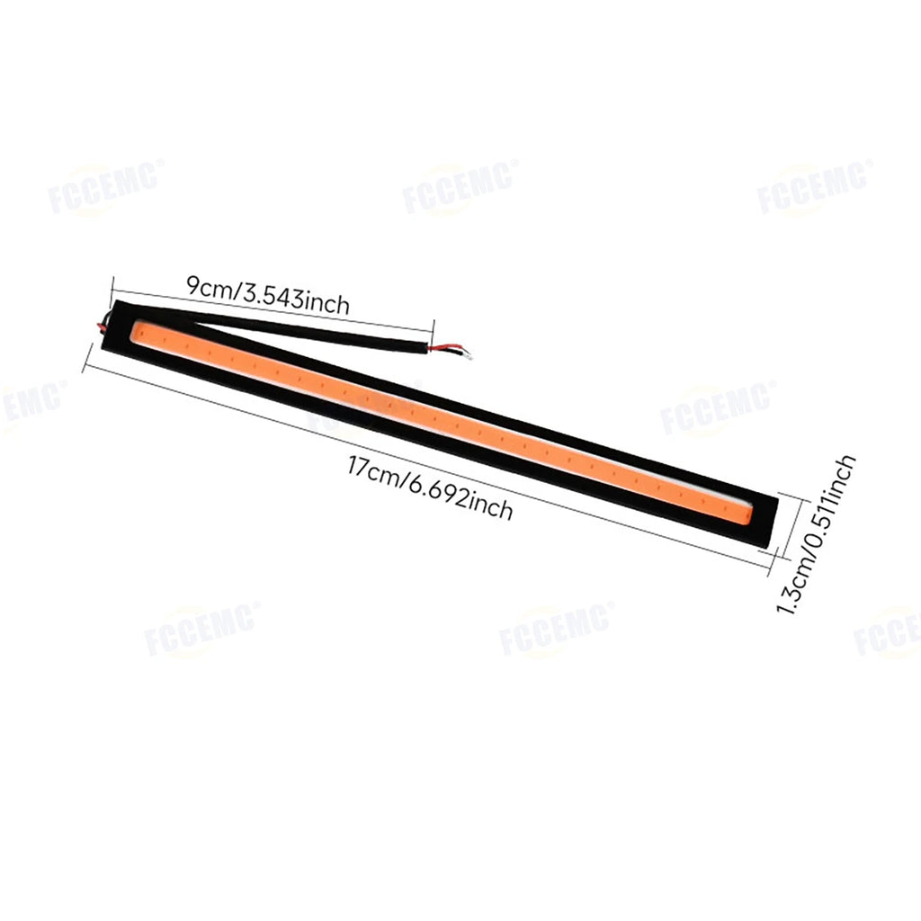 2pcs Ultra Thin Bright LED Car COB Daytime Running Lights Wa