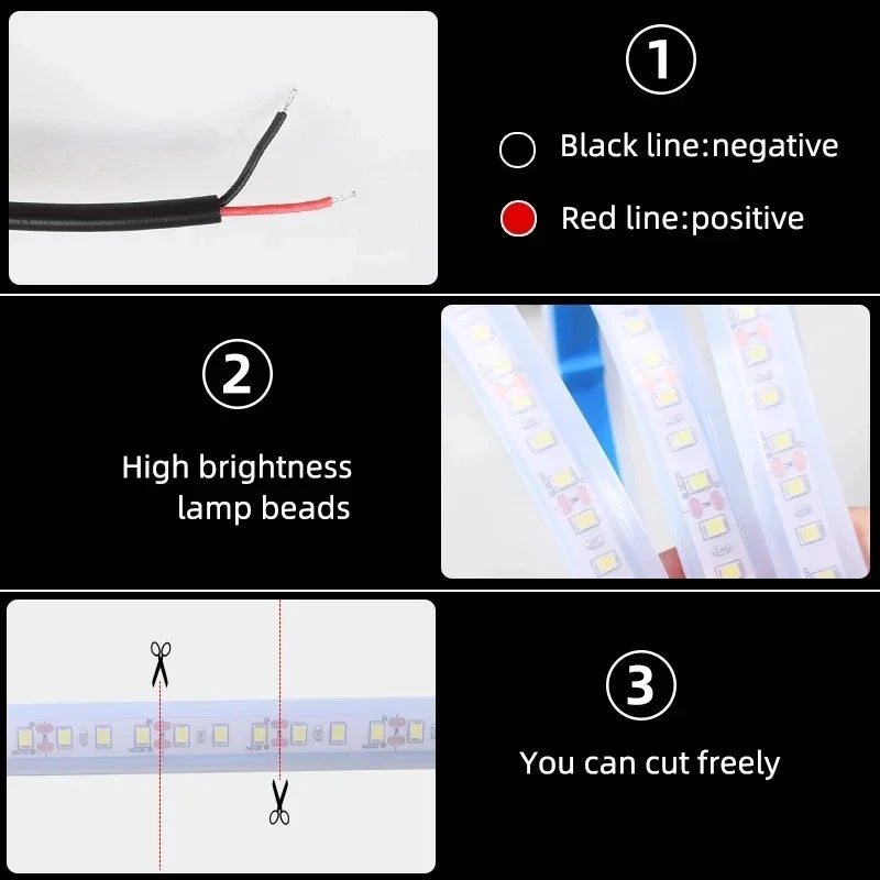 120cm LED Daytime Running Light Scan Starting Car Hood Decor