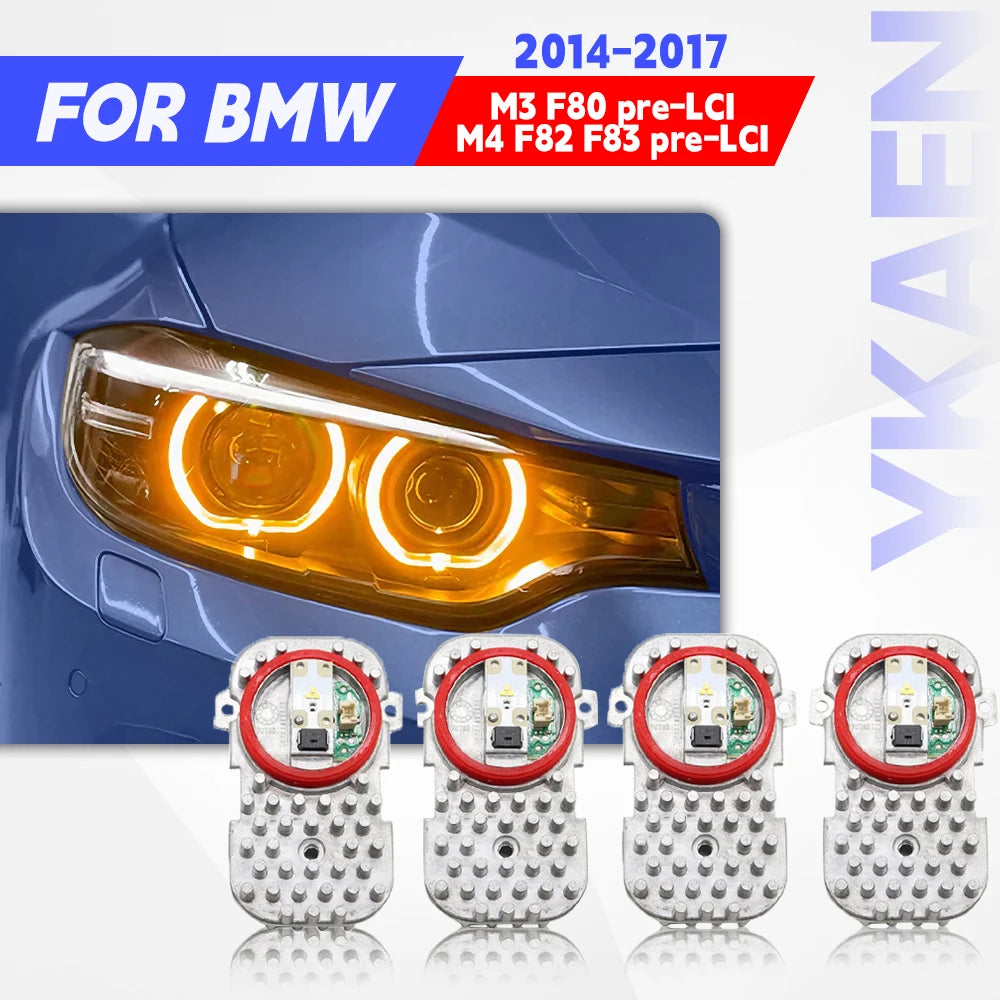 Xenon Headlight Daytime Running Light Yellow Red Blue Angel Eyes DRL Module for BMW F80 F82 F83