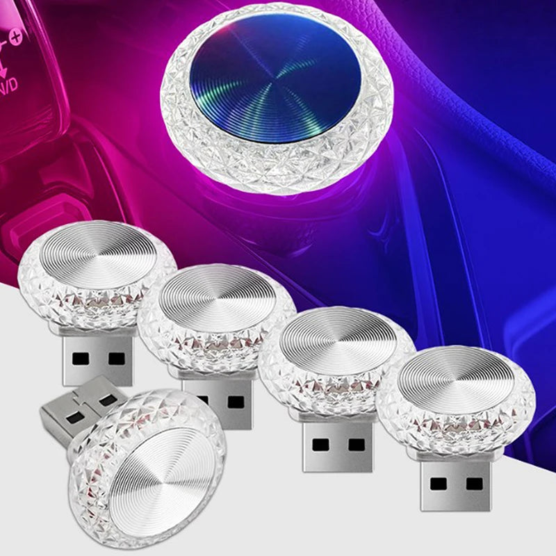 Portable Car USB Ambient Light Mini LED Decorative Atmospher