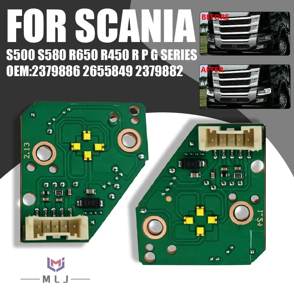 Angel Eyes White DRL LED Chips Board Light Source Module Headlamp Spare Parts For Scania Truck