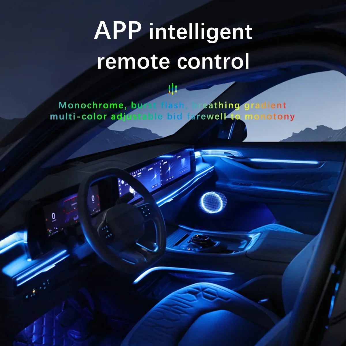 Universal Symphony Car Ambient Light 128 Color LED Strip Acr