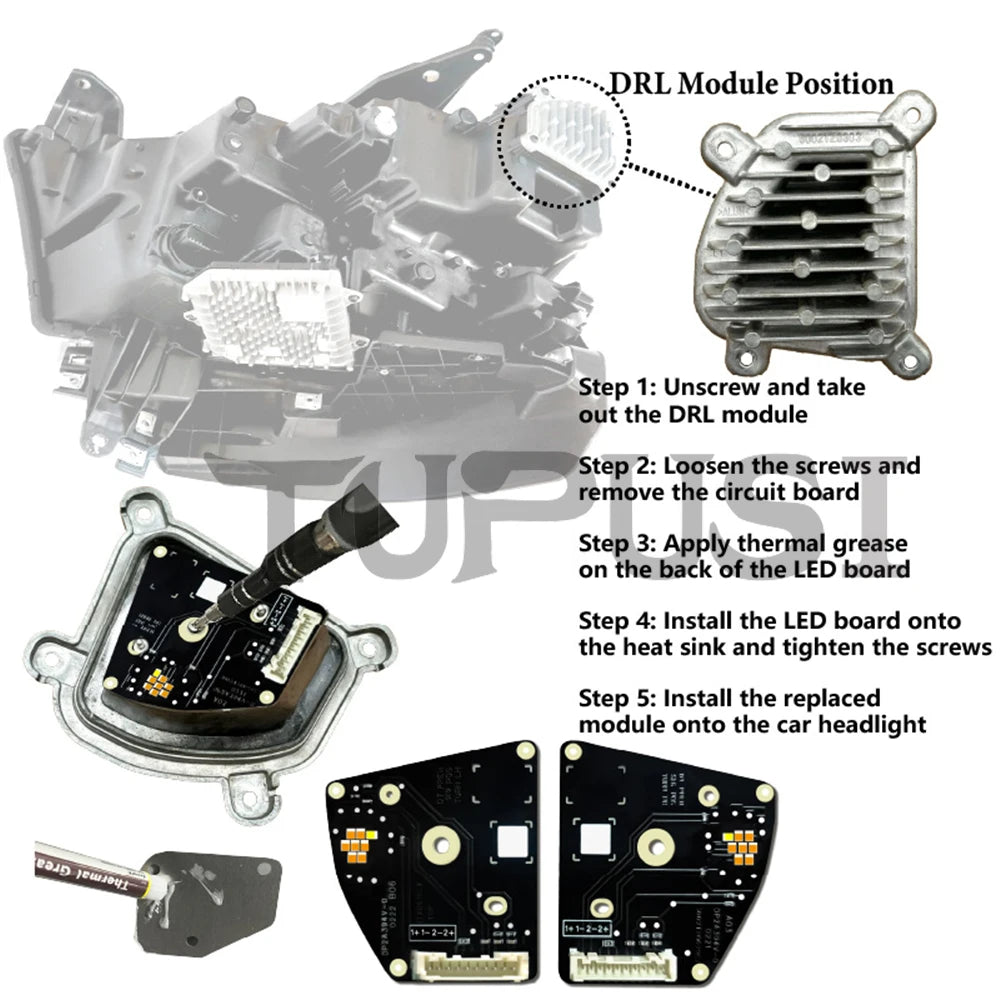 DRL Board Daytime Running Light Headlight Module Repair for Dodge