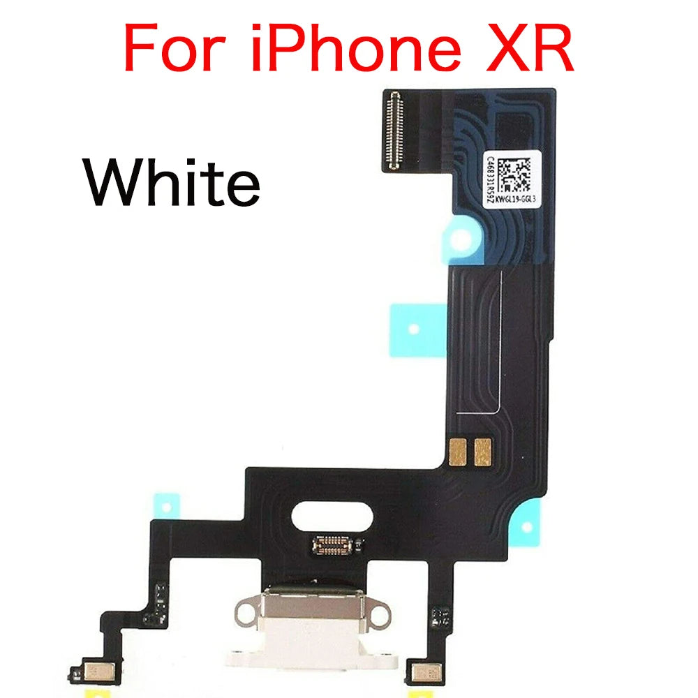 Charging Port Flex For iPhone X XR XS Max USB Charger Dock Connector Flex Cable With Mic Module Replacement Parts